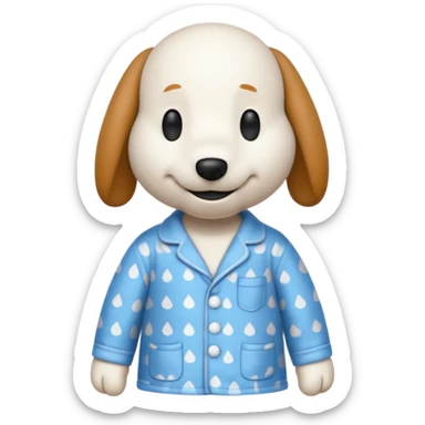 Snoopy in pajamas  sticker