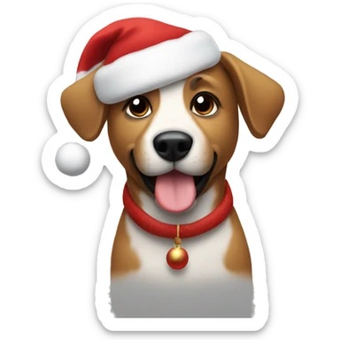 Christmas dog sticker