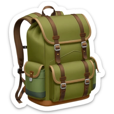 Hiking backpack with chest strap sticker