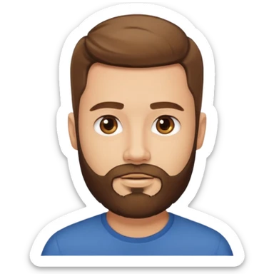 About me male handsome beard  sticker