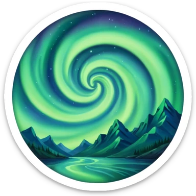 northern lights sticker