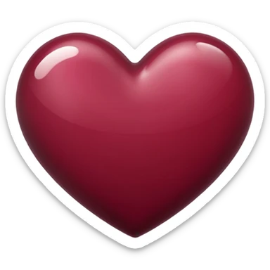 Light burgundy heart emoji sticker