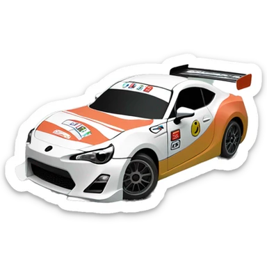 Card stock Papercraft fr-s racing car sticker