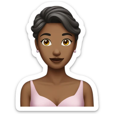 Woman wearing a gown sticker