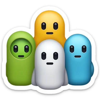 Among us in the style from the exact game  sticker