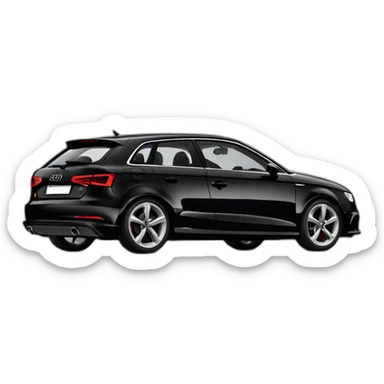 Audi a3 total black sticker