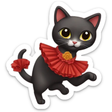 Flamenco cat sticker