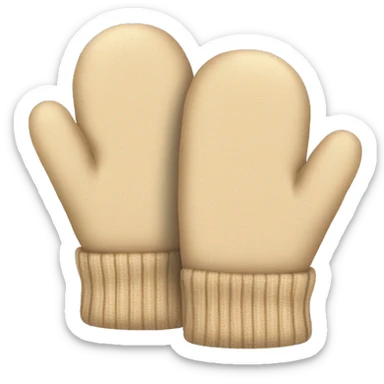 Beige mittens sticker