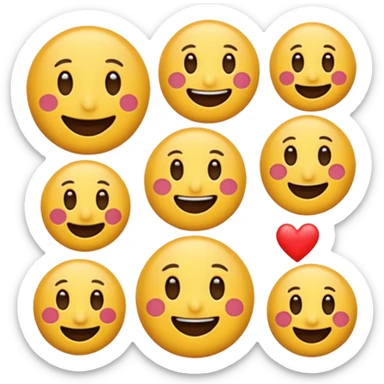 Lost média emojis joyeux noir sticker