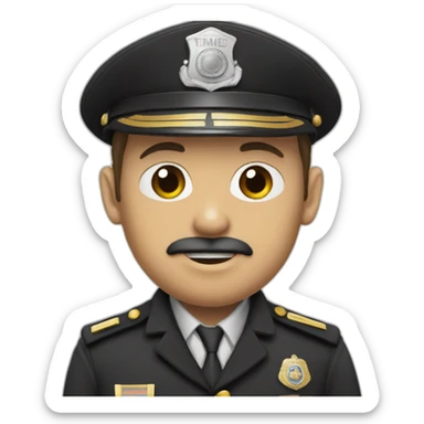Officer-fish-eye sticker