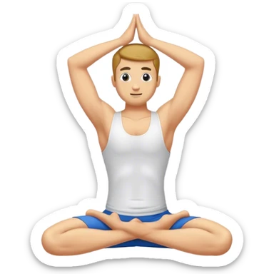 Frat bro doing yoga sticker