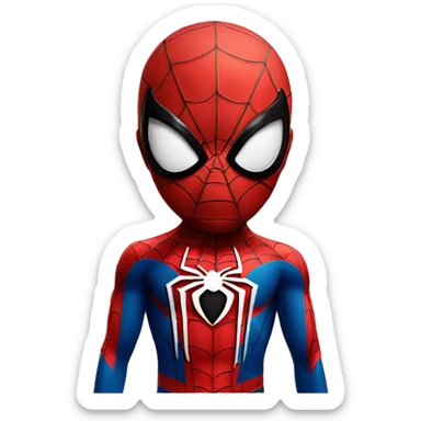 Spider Man with heart eyes sticker