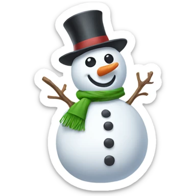 Snowman in the summer sticker