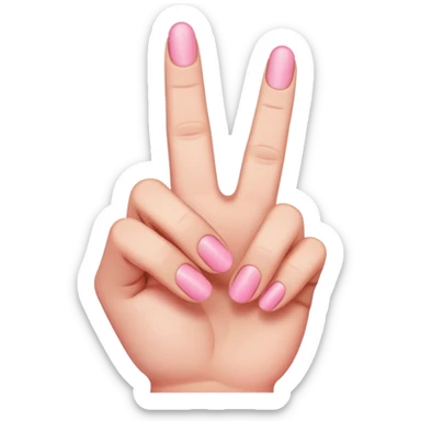 Pink flip off  sticker