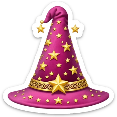 a pink magical hat sticker