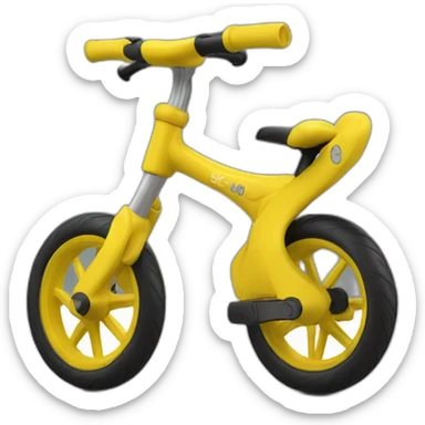 Yellow Strider toddler push bike sticker