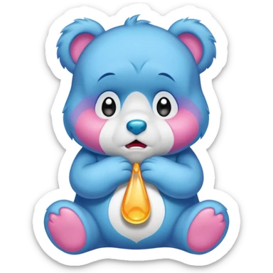 Care bear crying sticker