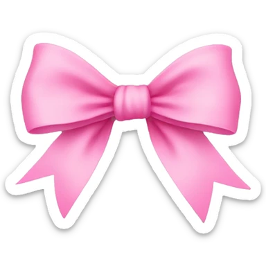 Pink bow sticker