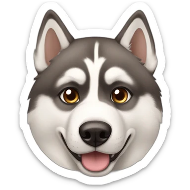 Husky in capuchino colors with heterochromia sticker