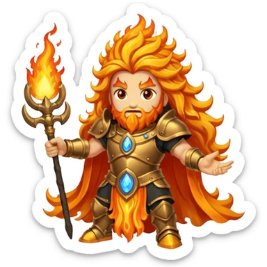 Fire god sticker