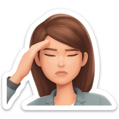 female smacking forehead with palm sticker