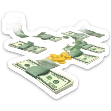 Pounding on the table with cash sticker