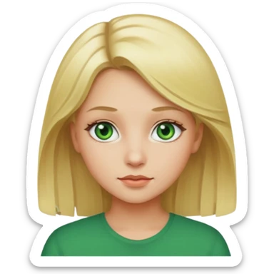 Girl blonde Green eyes sticker