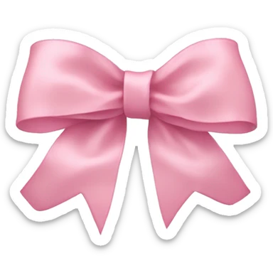 light pink ribbon bow sticker