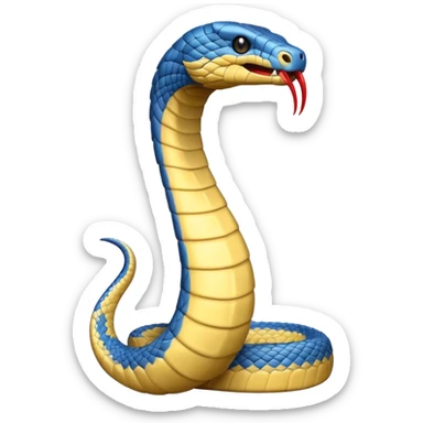 cobra is in its upright defensive posture sticker