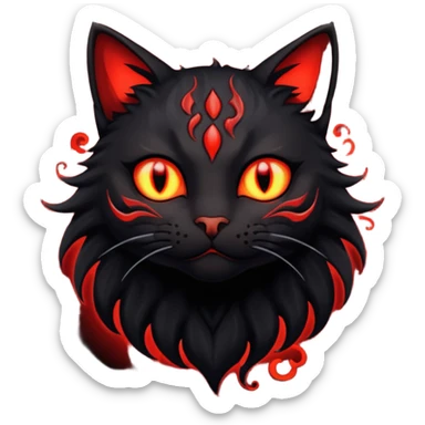 cat hades has death powers sticker