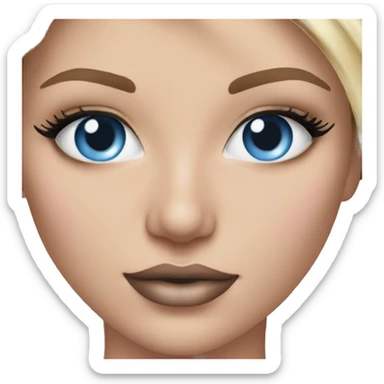 Realistic victoria secret model blonde blue eyes  sticker