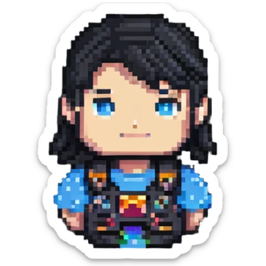 Epic gaming character avatar sticker