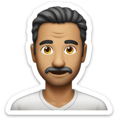 emoji of wanted picture of an indian man, he was accused of lying on his resume sticker