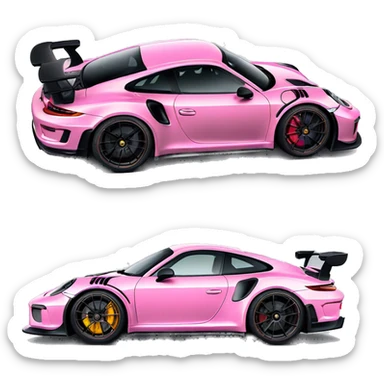 pink 911 gt3 rs sticker