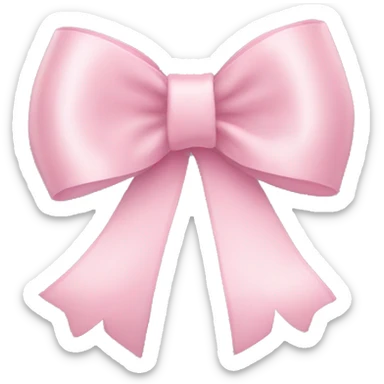 light pink ribbon bow sticker