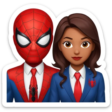 spider man and spider women sticker