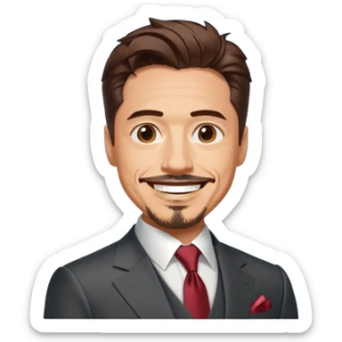 happy tony stark sticker