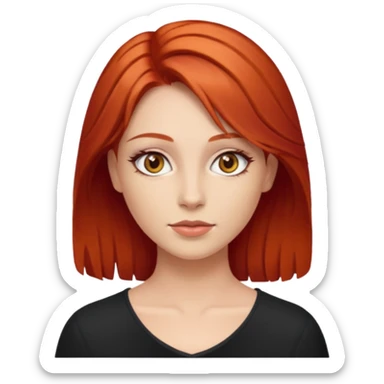 Westie with red hair and hazel eye woman sticker