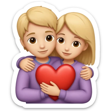 heart hug sticker
