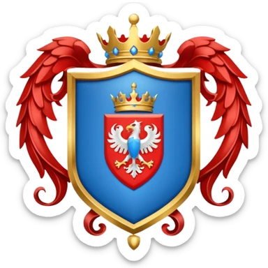 Layout coat of arms shield sticker