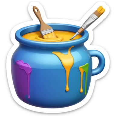 pot of paint sticker