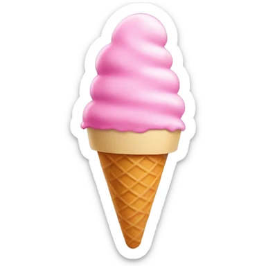 pink ice cream cone  sticker
