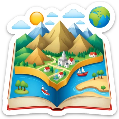 Geography book 6th grade  sticker