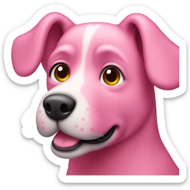Pink dog sticker