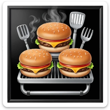 grilling burgers and rib ticklers sticker