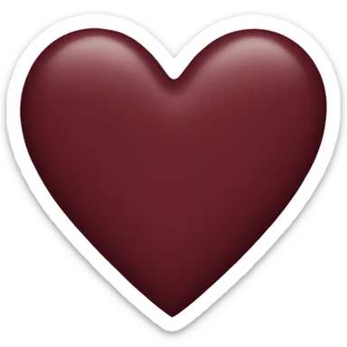maroon heart sticker