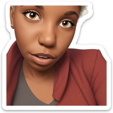 realistic portrait of girl sticker