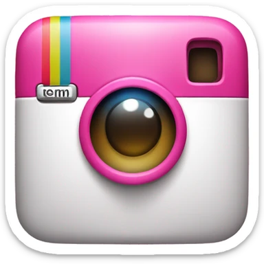 Pink Instagram logo sticker