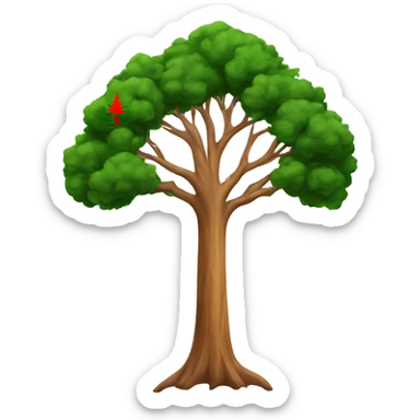 The cedar tree on the lebanese flag  sticker