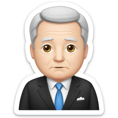 Chibi yaşlı ton ton bir emlak kralı adam sticker